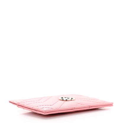 Gucci Calfskin Matelasse GG Marmont Card Holder Wild Rose 4 of 7