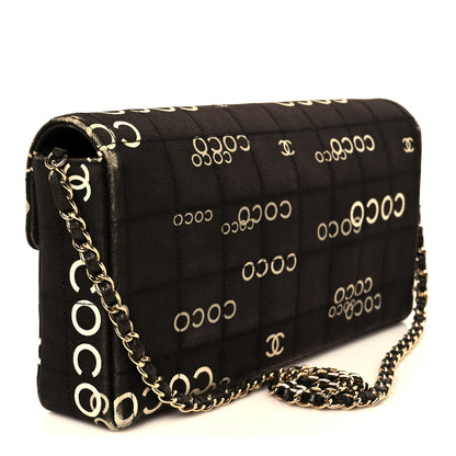 Chanel Canvas Chocolate Bar Quilted Coco East West Flap Brown 3 of 11