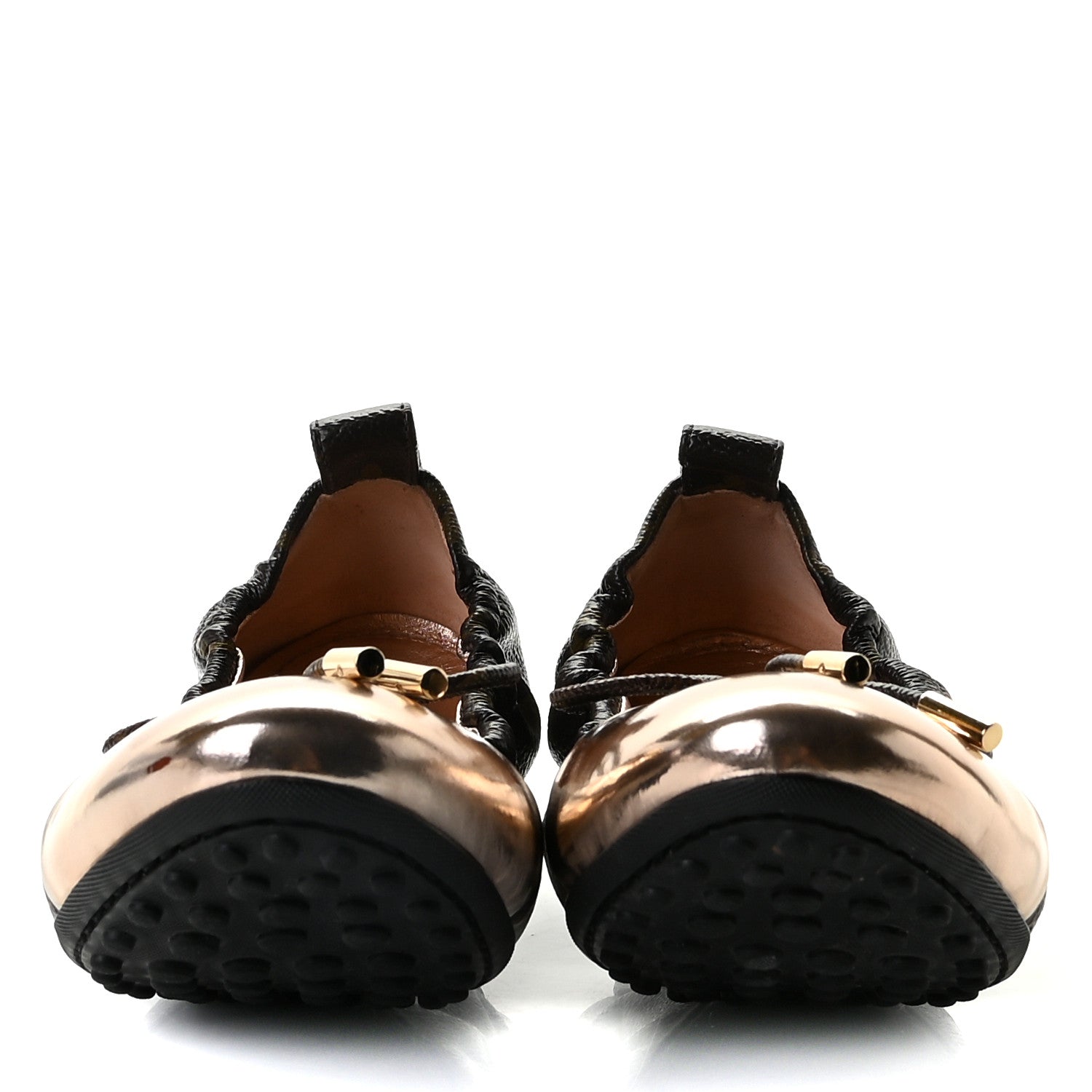 Louis Vuitton Monogram Flirty Ballerina Flats 37.5 Gold 2 of 10