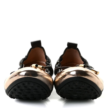 Louis Vuitton Monogram Flirty Ballerina Flats 37.5 Gold 2 of 10