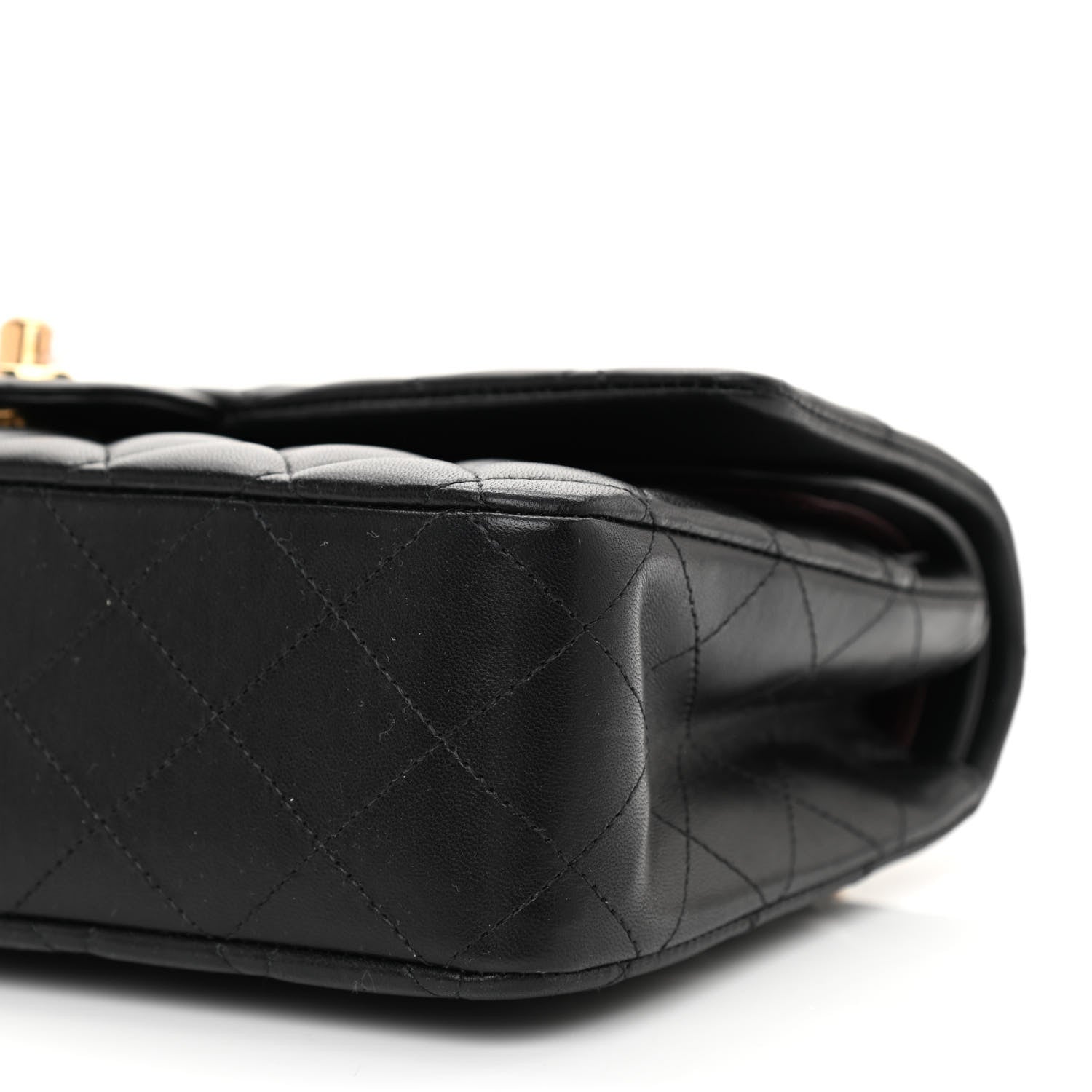 Chanel Lambskin Quilted Medium Double Flap Black 10 of 12