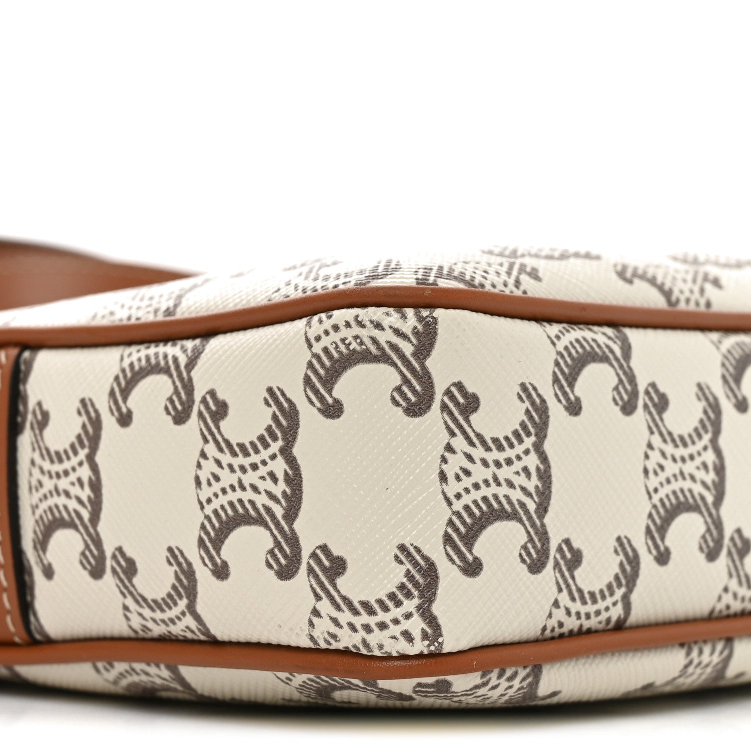 Celine Triomphe Canvas Medium Messenger Bag Tan Ecru 9 of 10