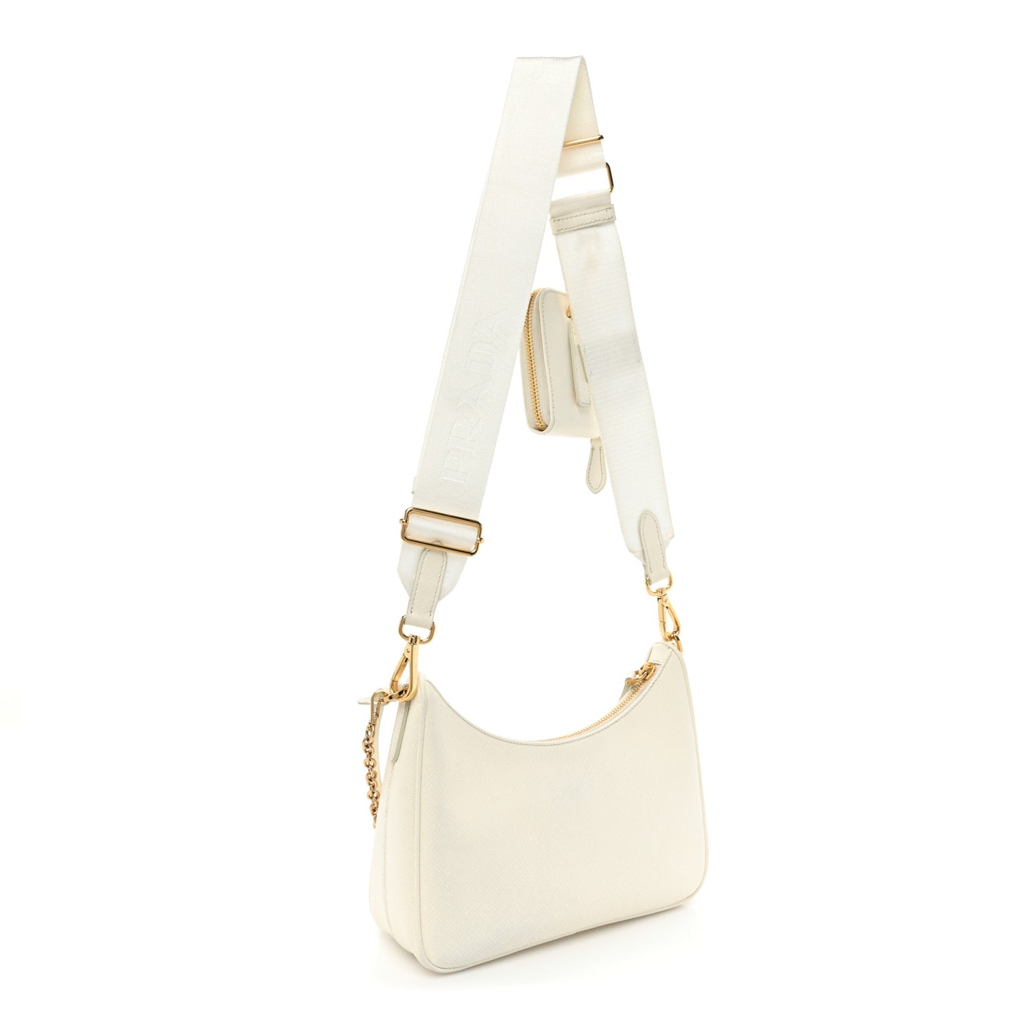 Saffiano Re-Edition 2005 Shoulder Bag White