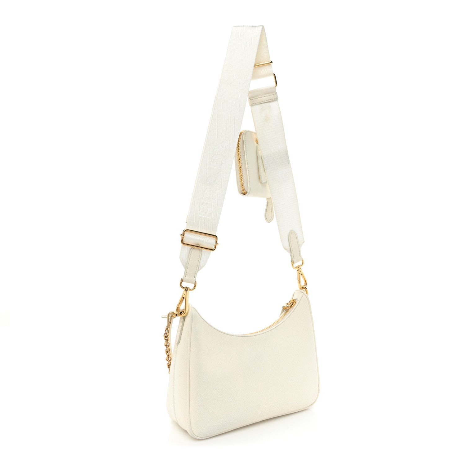 Prada Saffiano Re-Edition 2005 Shoulder Bag White 3 of 11