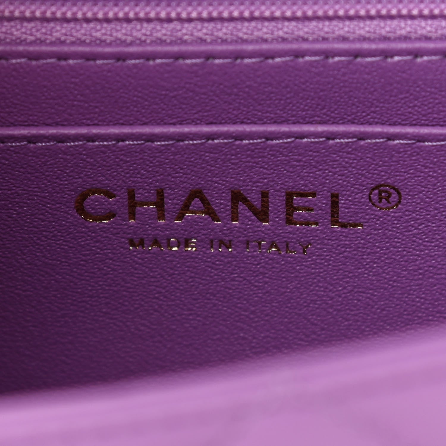 Chanel Lambskin Quilted Mini Rectangular Flap Purple 7 of 11
