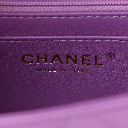 Chanel Lambskin Quilted Mini Rectangular Flap Purple 7 of 11