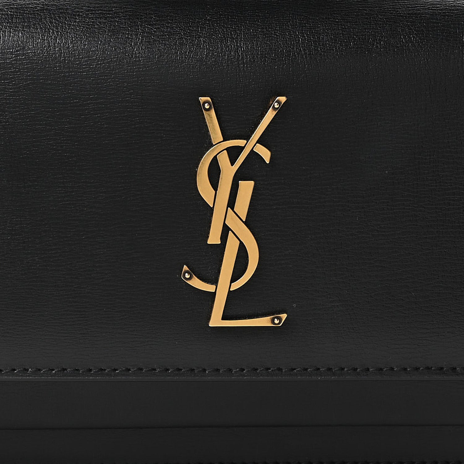 Saint Laurent Calfskin Monogram Sunset Chain Wallet Black 7 of 9