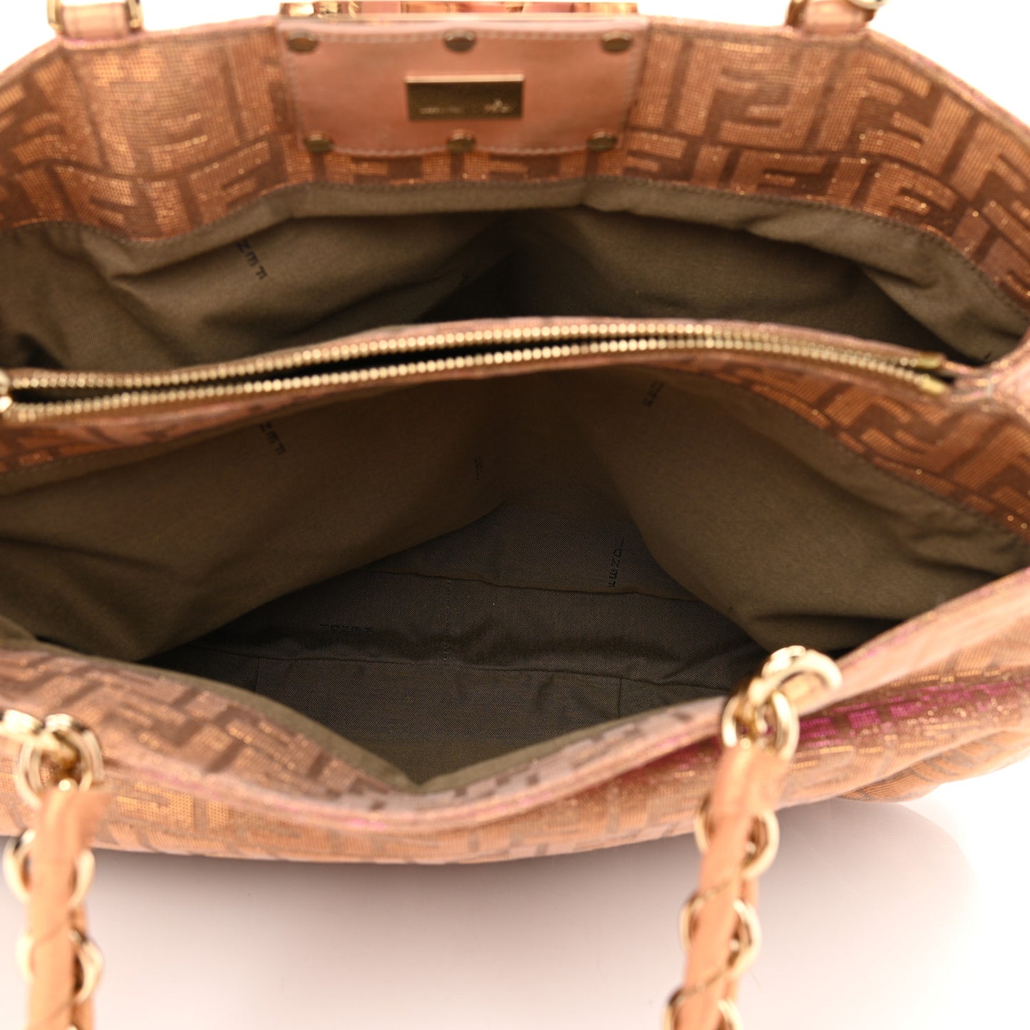 Metallic Lurex Zucca Mia Tote Arancio