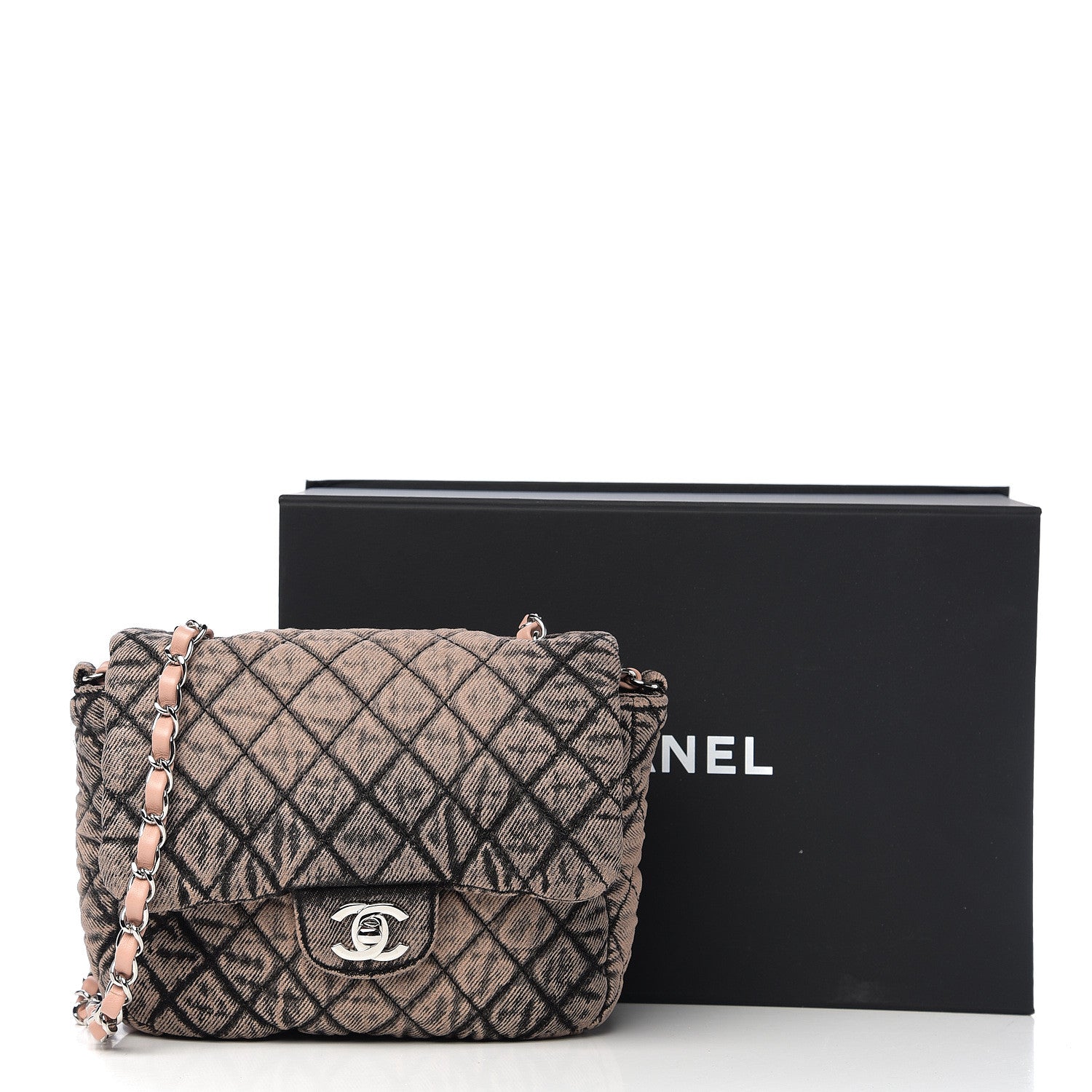 Chanel Washed Denim Quilted Small Denimpression Flap Rose Clair 10 of 10