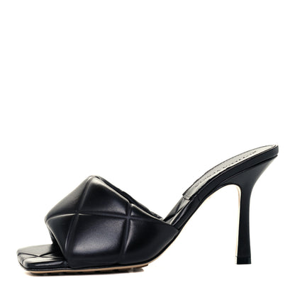 Bottega Veneta Nappa Quilted Rubber Lido Mule Sandals 36 Black 1 of 10