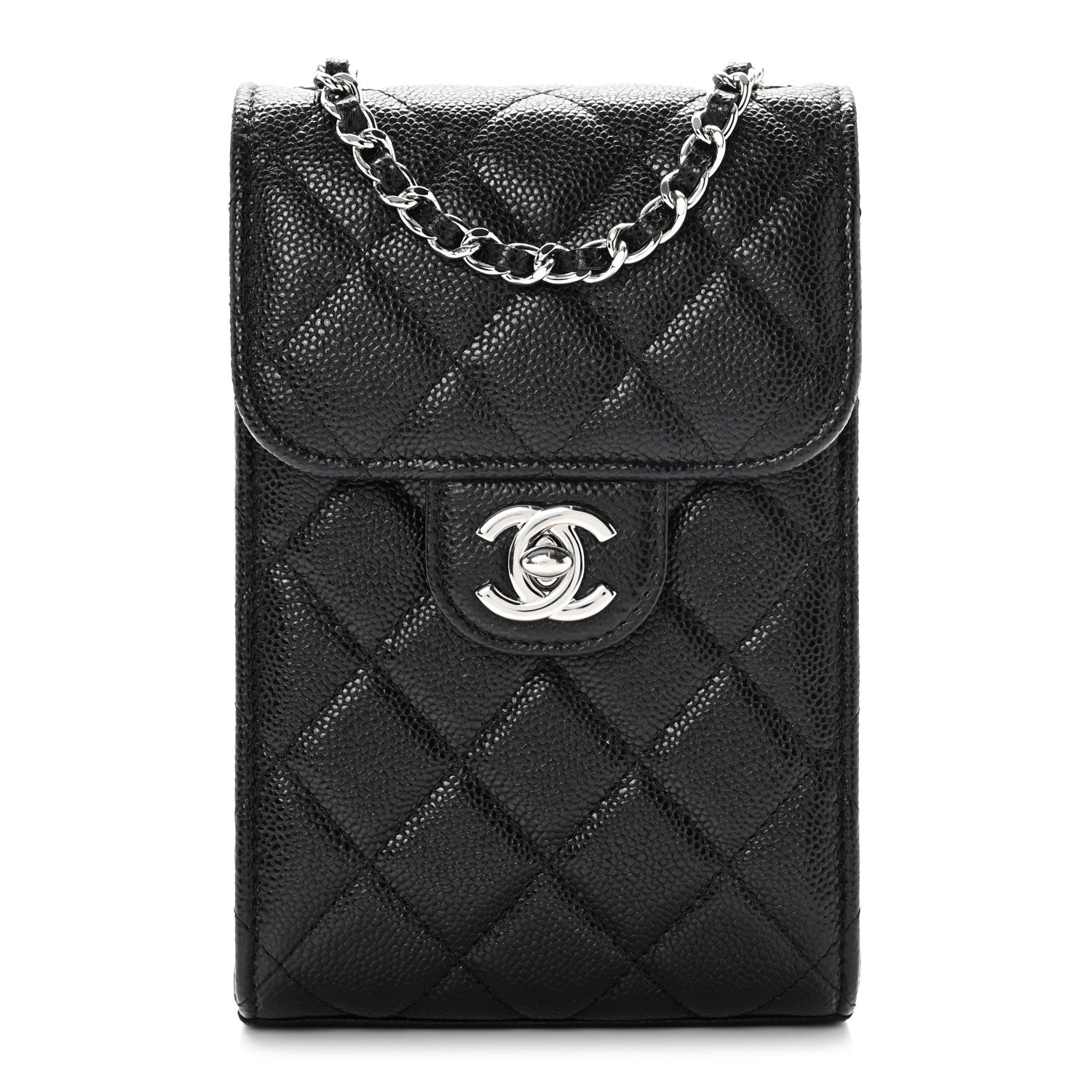 Chanel Caviar Quilted Classic Phone Holder Black 1 of 8