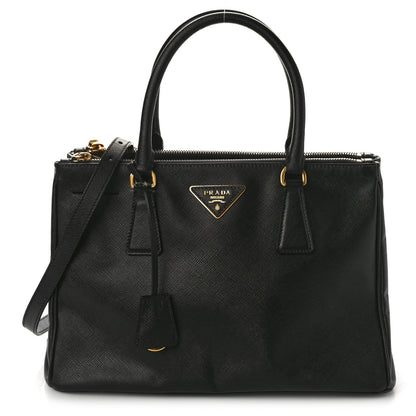 Prada Saffiano Small Galleria Double Zip Tote Black 1 of 13