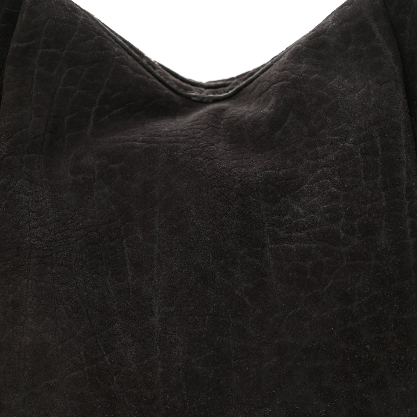Suede Morgan Hobo Black Silver Hardware