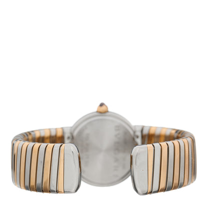 Bulgari Stainless Steel 18K Rose Gold Diamond Mother of Pearl 26mm Tubogas Quartz Watch 3 of 4