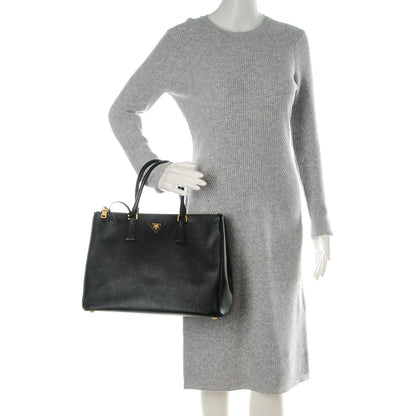Prada Saffiano Large Galleria Double Zip Tote Black 2 of 9