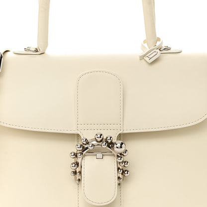 Delvaux Box Calfskin Studded MM Brillant Satchel Ivory 8 of 10