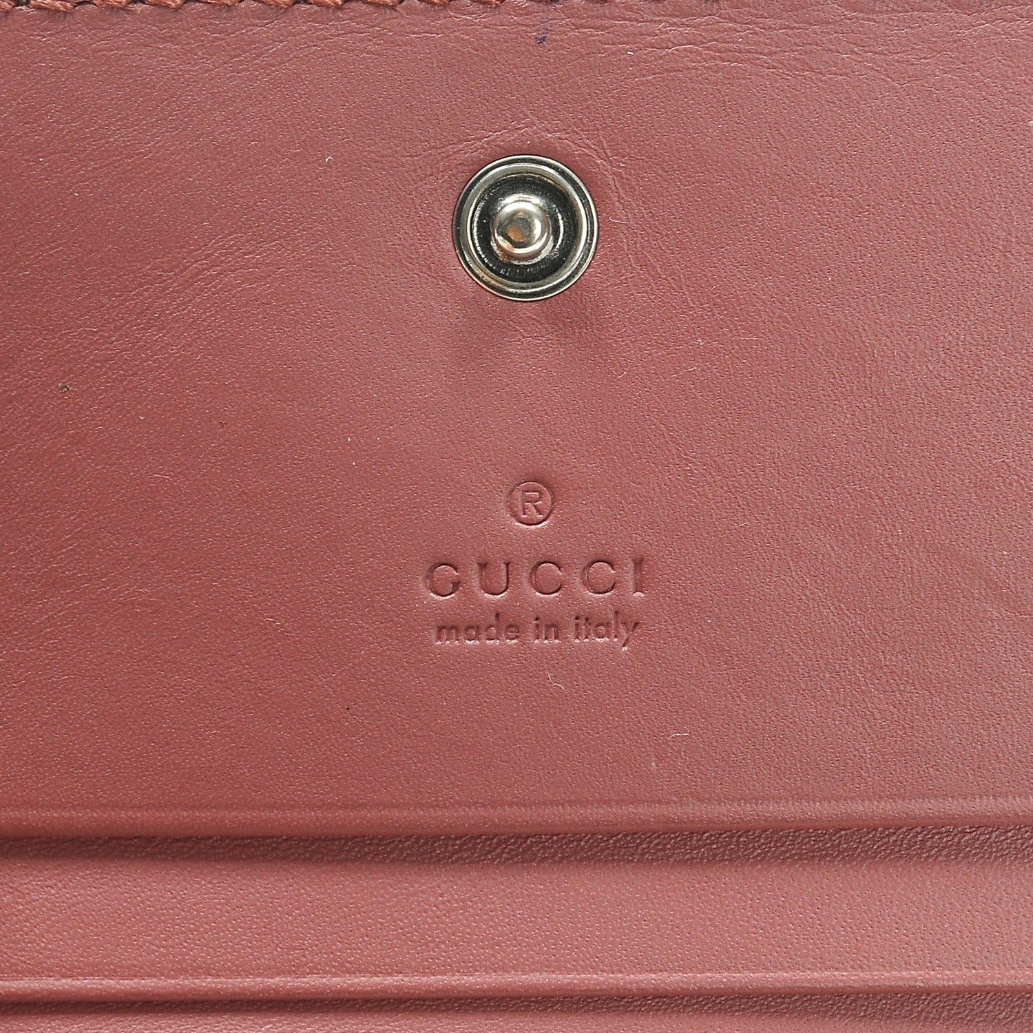 Gucci GG Supreme Monogram Blooms Card Case Beige Multicolor Dry Rose 6 of 8