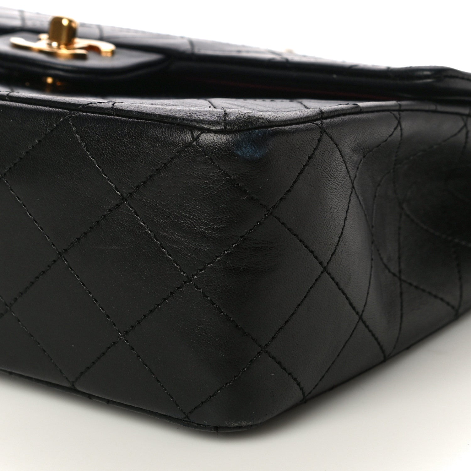 Chanel Lambskin Quilted Medium Double Flap Black 11 of 24
