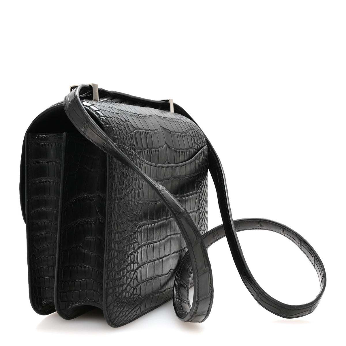 Hermes Matte Alligator Lizard Constance 24 Black Ombre 3 of 11