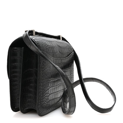 Hermes Matte Alligator Lizard Constance 24 Black Ombre 3 of 11