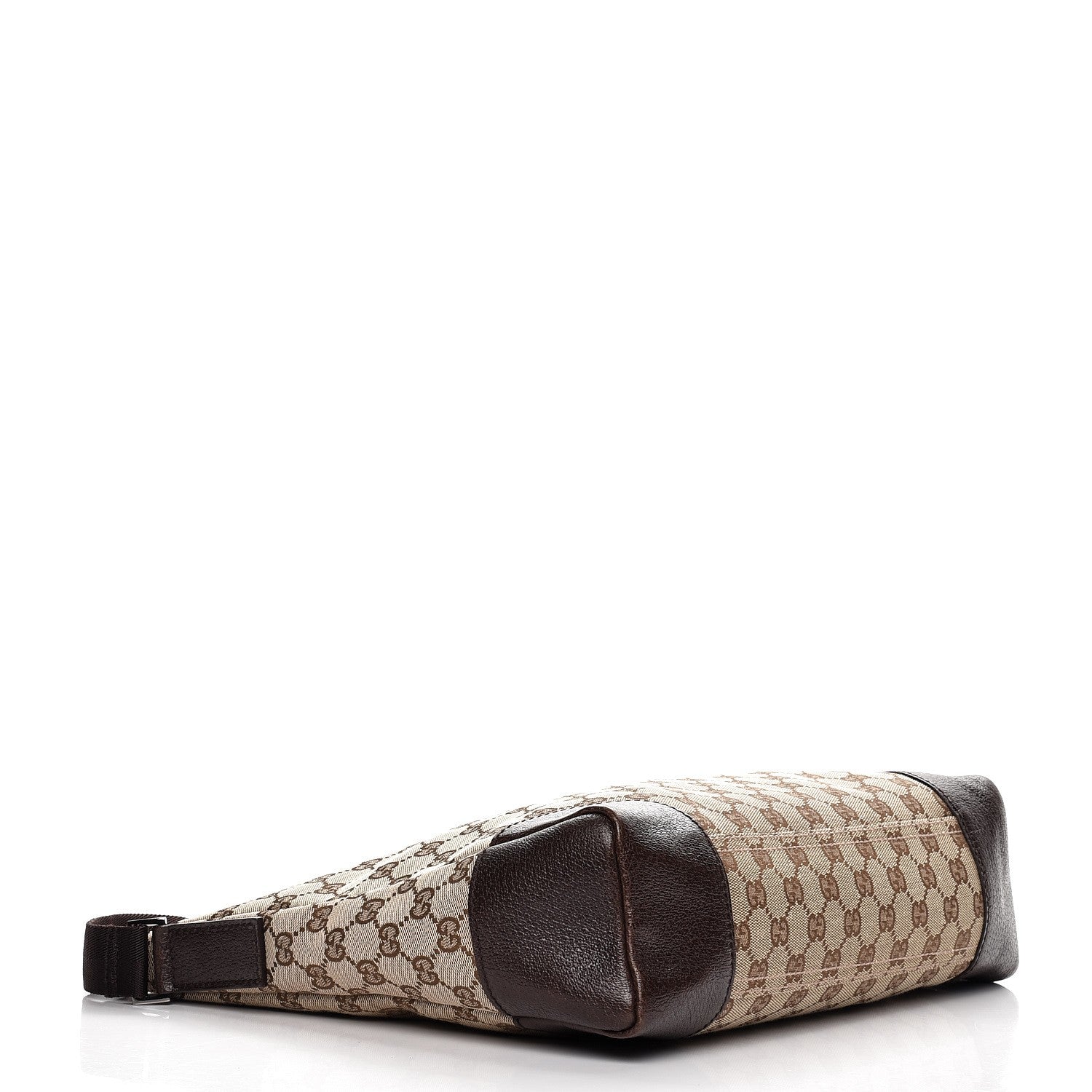 Gucci Monogram Flat Messenger Bag Ebony 4 of 10