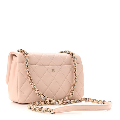 Chanel Lambskin Quilted Resin Bi-Color Chain Flap Bag Light Beige 3 of 11