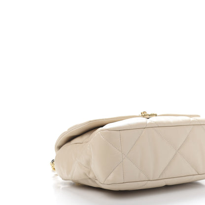 Chanel Lambskin Quilted Large 19 Flap Beige 8 of 11