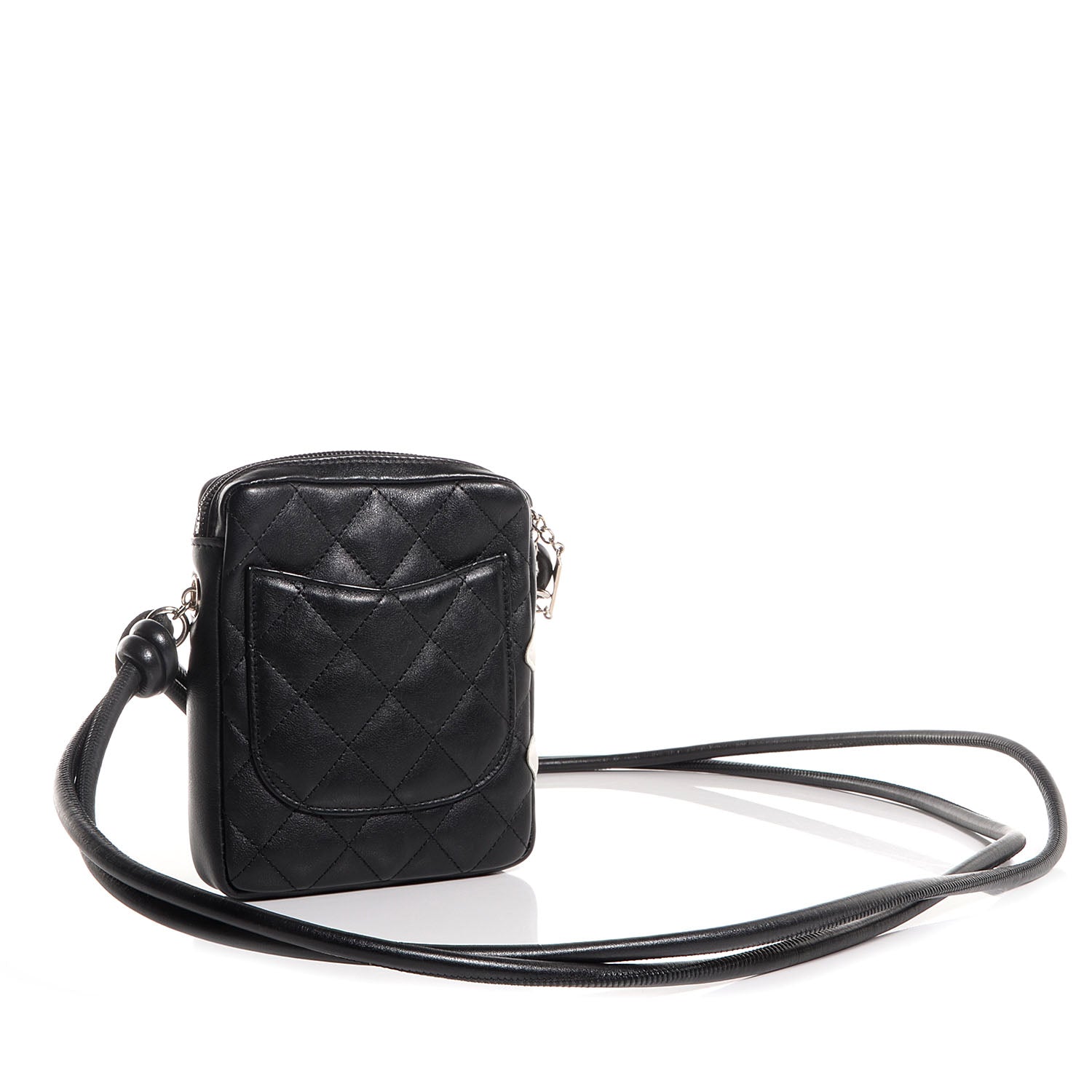 Chanel Calfskin Quilted Small Cambon Messenger Black White 3 of 7