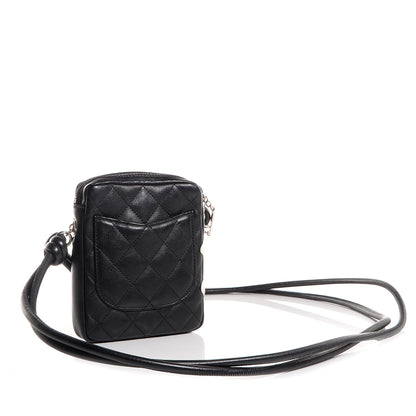 Chanel Calfskin Quilted Small Cambon Messenger Black White 3 of 7
