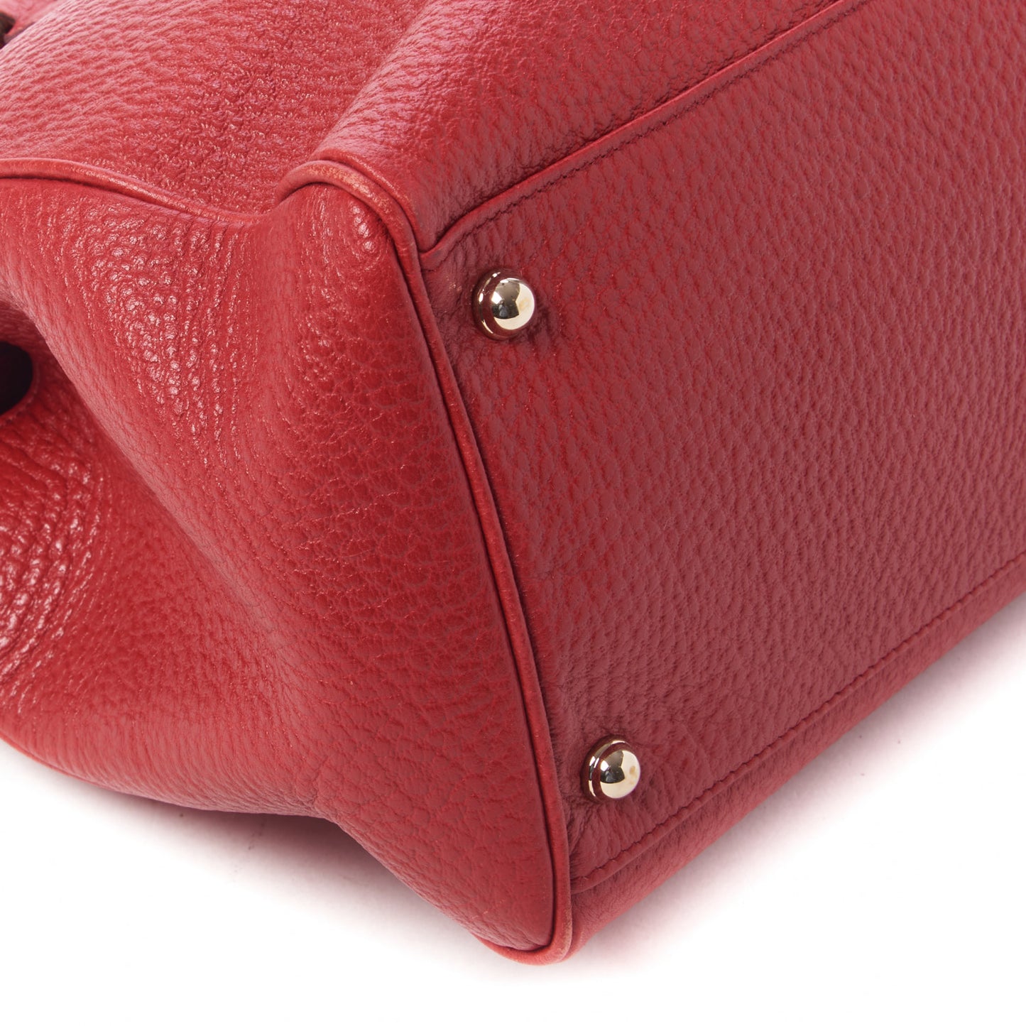 Calfskin Blondie Web Satchel Red