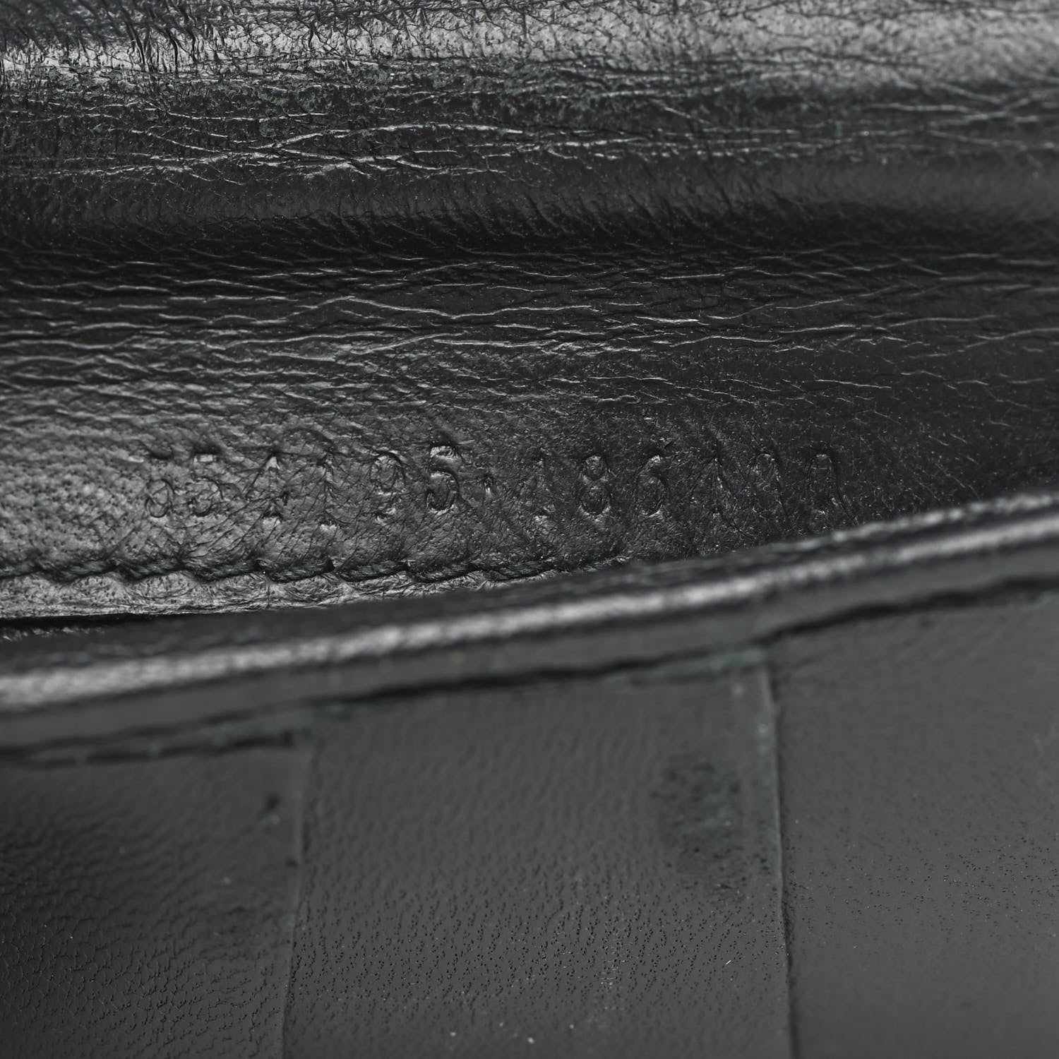 Alexander McQueen Calfskin Croc Embossed Skull Pocket Organizer Black 7 of 8