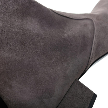 Saint Laurent Suede Babies 40 Over The Knee Boots 36 Road Grey 15 of 19