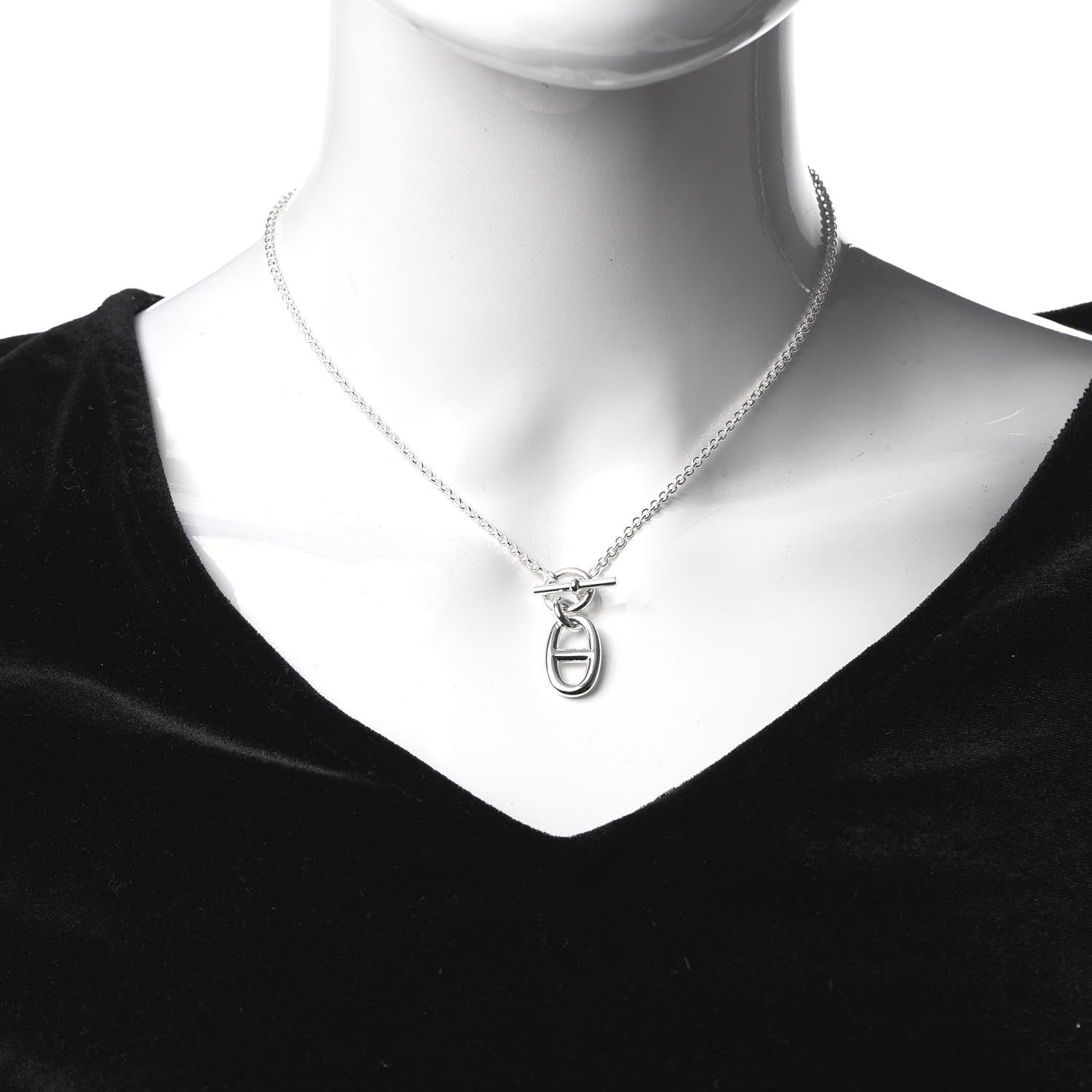 Hermes Sterling Silver Amulette Chaine d'Ancre Necklace 2 of 5