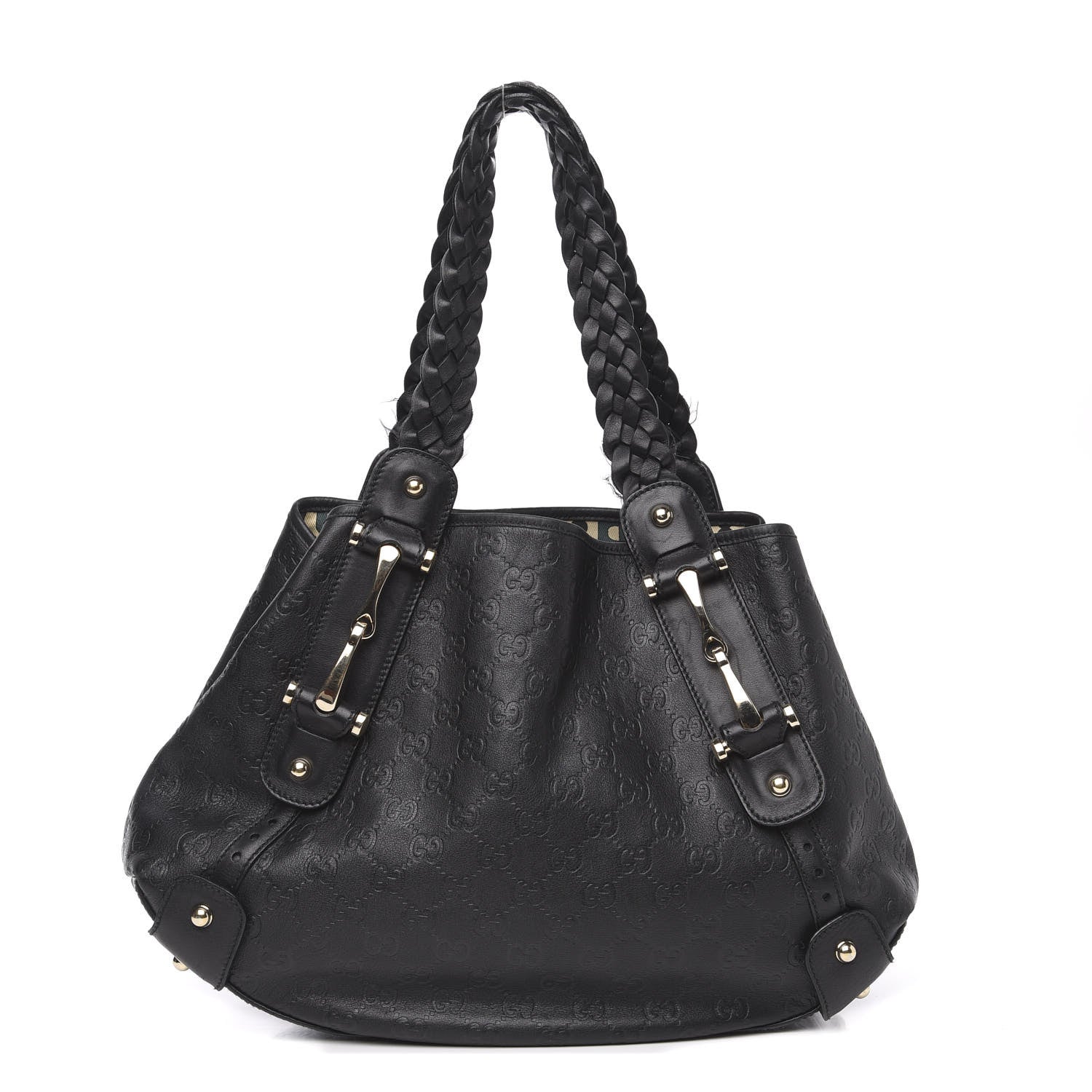Gucci Guccissima Small Pelham Shoulder Bag Black 1 of 12