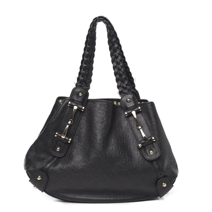 Gucci Guccissima Small Pelham Shoulder Bag Black 1 of 12