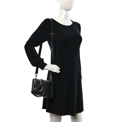 Christian Dior Lambskin Cannage Medium Lady D-Joy Black 2 of 10
