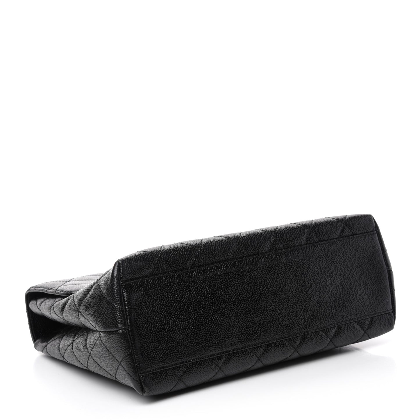 Caviar Quilted Jumbo Kelly Flap Black