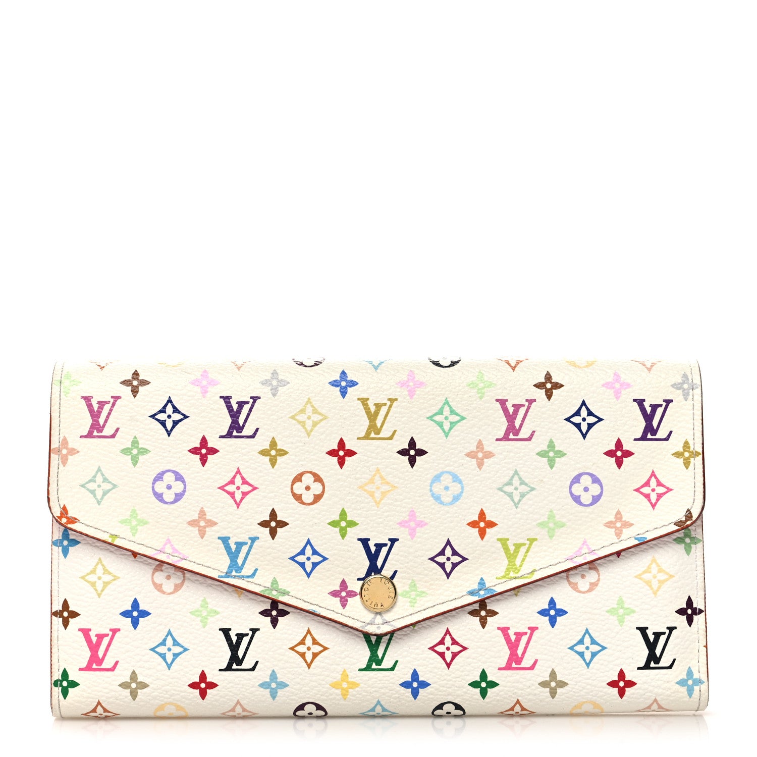Louis Vuitton Monogram Multicolor Sarah Wallet NM White Litchi 1 of 10
