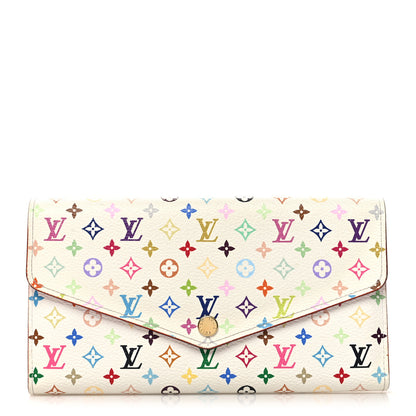 Louis Vuitton Monogram Multicolor Sarah Wallet NM White Litchi 1 of 10
