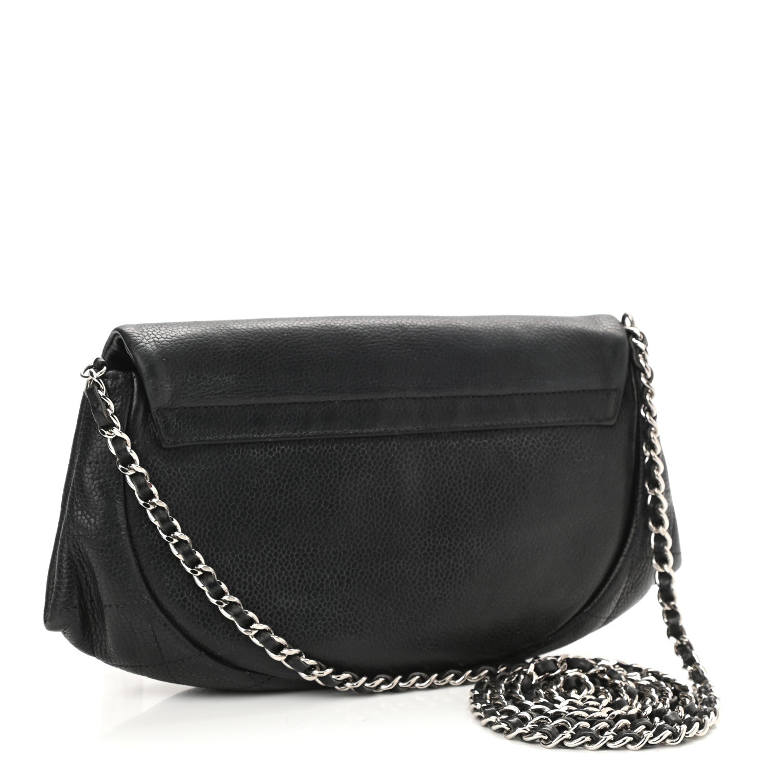 Chanel Caviar Half Moon Wallet On Chain WOC Black 3 of 14