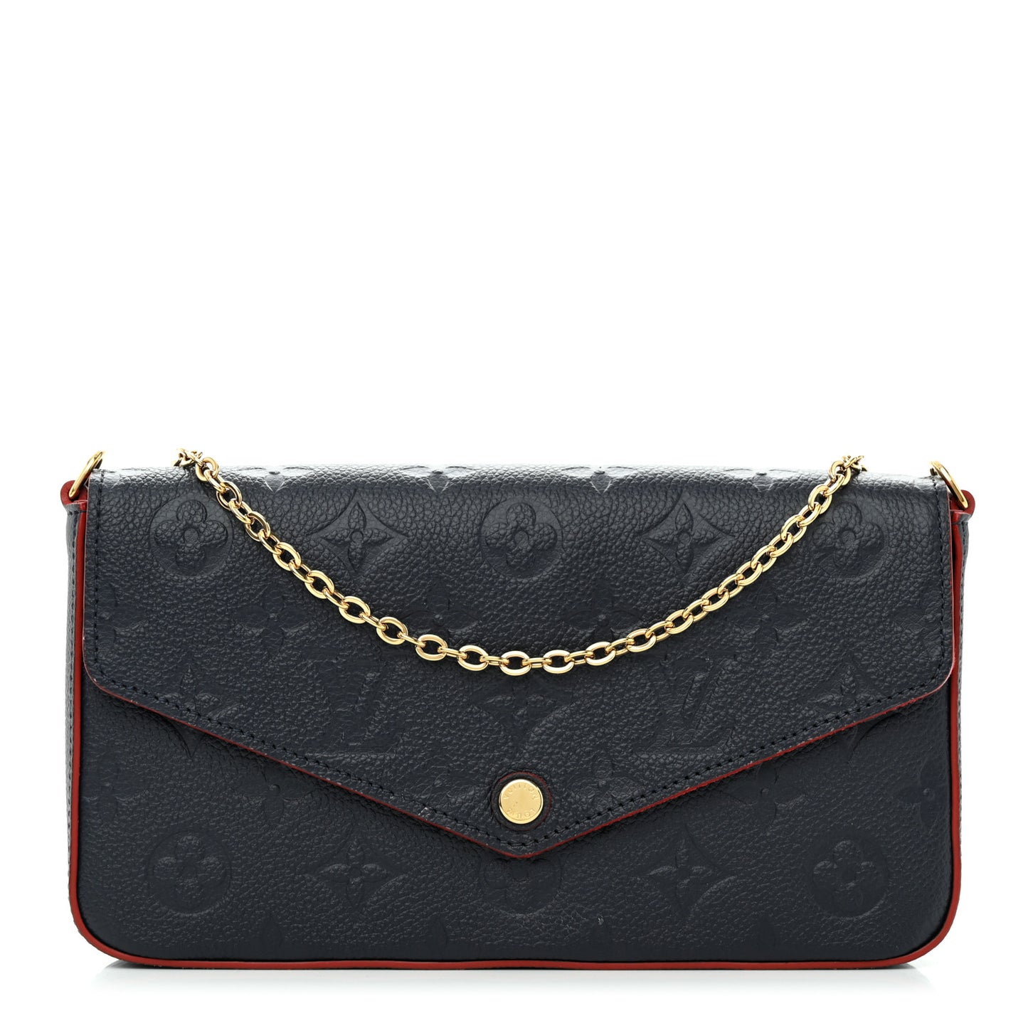 Empreinte Pochette Felicie Chain Wallet Marine Rouge