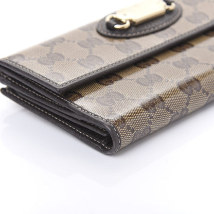 Gucci Crystal Monogram Continental Wallet Brown 6 of 11