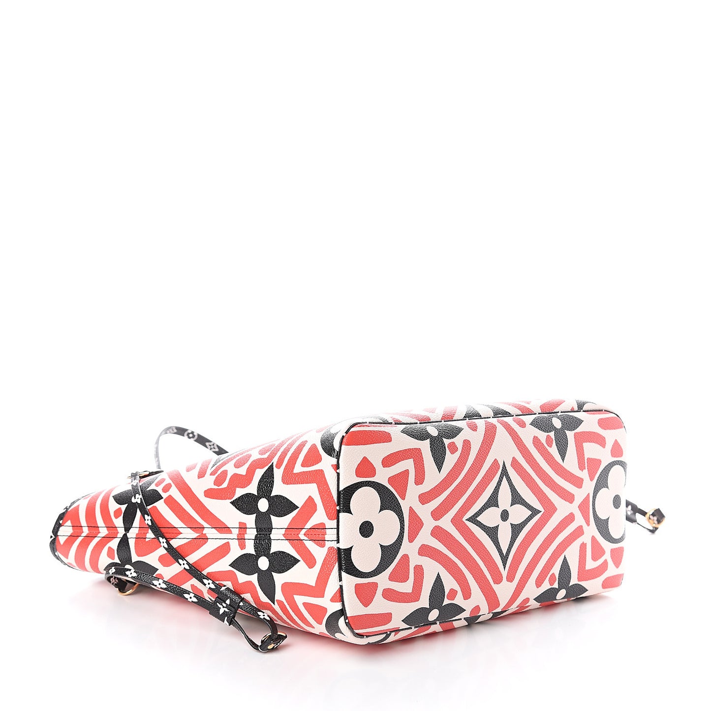 Monogram Giant Crafty Neverfull MM Creme Rouge Black