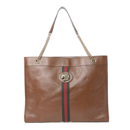 Gucci Calfskin Large Rajah Chain Tote Cuir 3 of 13
