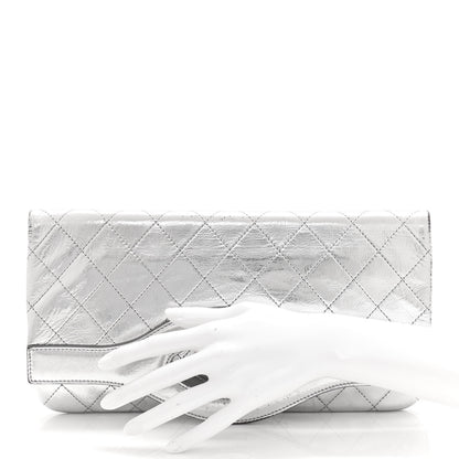 Chanel Metallic Crumpled Calfskin Small 31 Pouch Silver 2 of 11