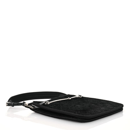 Gucci Calf Hair Horsebit Slim Shoulder Bag Black 4 of 12