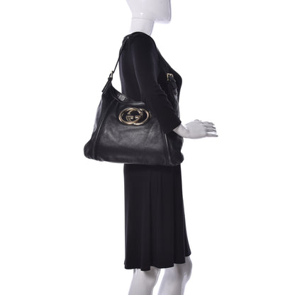 Gucci Calfskin Medium Britt Hobo Black 2 of 12