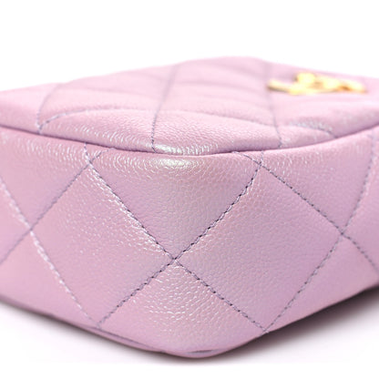 Chanel Iridescent Caviar Quilted Vertical My Perfect Camera Case Pink 10 of 10