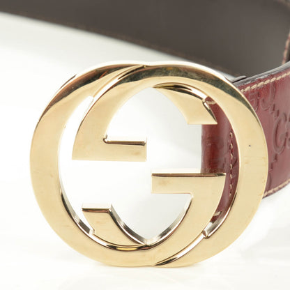 Gucci Guccissima Signature Interlocking G 40mm Belt 80 32 Scarlatto 4 of 8