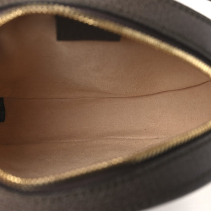 Gucci GG Supreme Monogram Web Mini Ophidia Round Shoulder Bag Brown 5 of 10